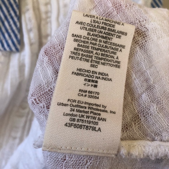 Free people, white cotton gauze with stripe shirt - Picture 6 of 8